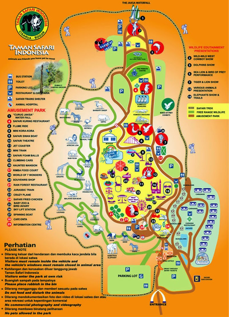 kebun binatang ragunan map