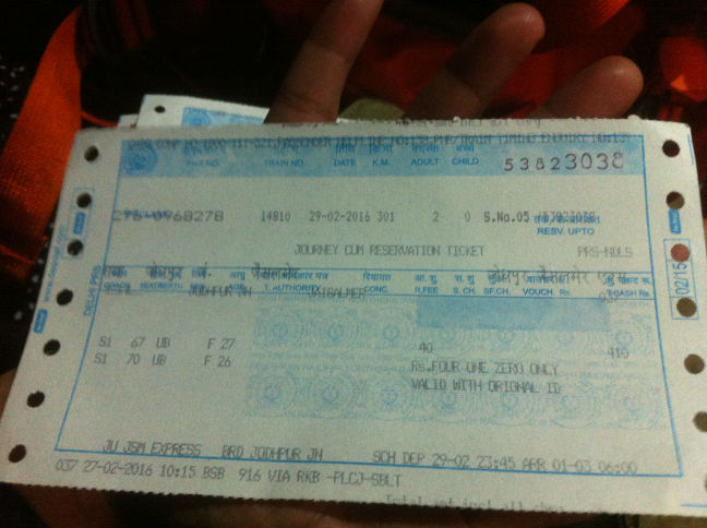 tiket kereta India